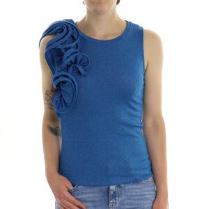 TOP LUREX BLU